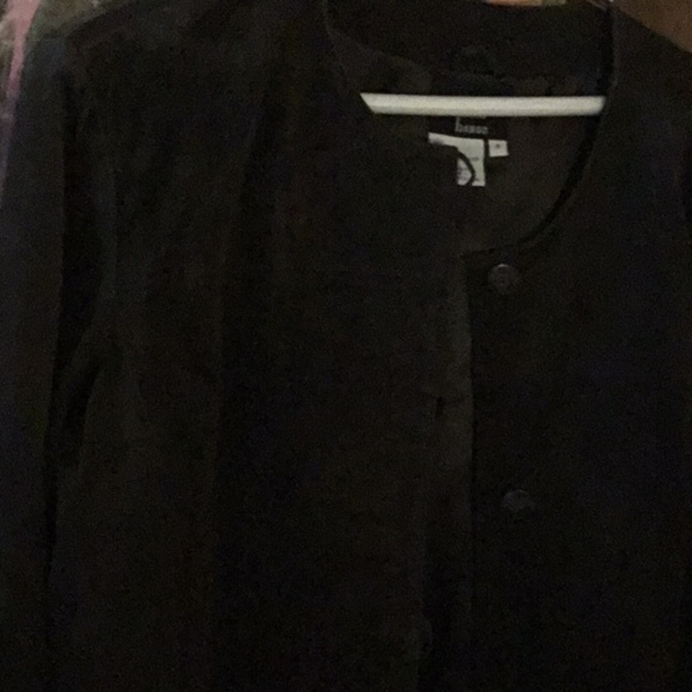 Dennis Basso Beautiful leather jacket in  dark brown size 1 x